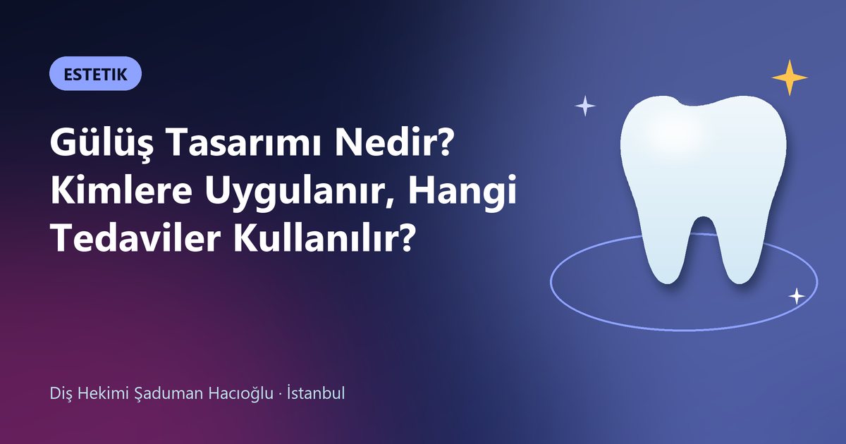Gülüş Tasarımı Nedir? Kimlere Uygulanır, Hangi Tedaviler Kullanılır? – Dt. Şaduman Hacıoğlu blog kapak görseli