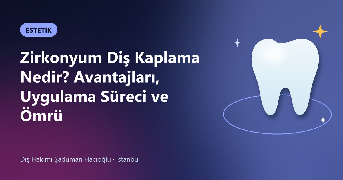 Zirkonyum Diş Kaplama Nedir? Avantajları, Uygulama Süreci ve Ömrü – Dt. Şaduman Hacıoğlu blog kapak görseli